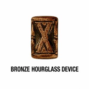 Bronze hourglass device worn on the Armed Forces Reserve Medal to signify 10 years of qualifying Reserve service.