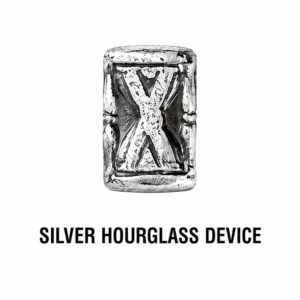 Silver hourglass device used on the Armed Forces Reserve Medal to represent 20 years of qualifying Reserve service.
