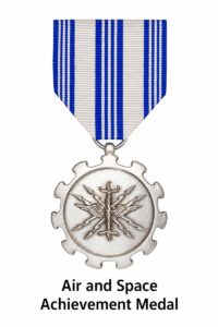 Air and Space Achievement Medal recognizing outstanding achievement and meritorious service in the Air Force and Space Force.